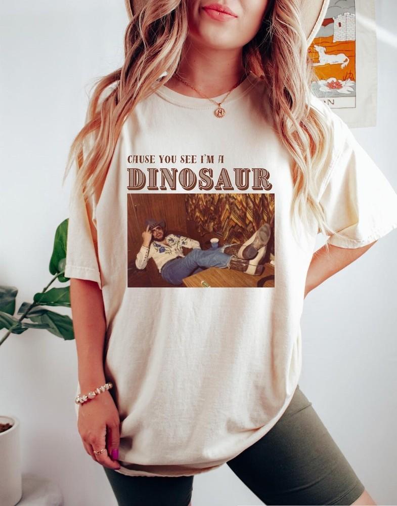 Cause You See I m A Dinosaur Western Southern Boho Unisex T-Shirt S