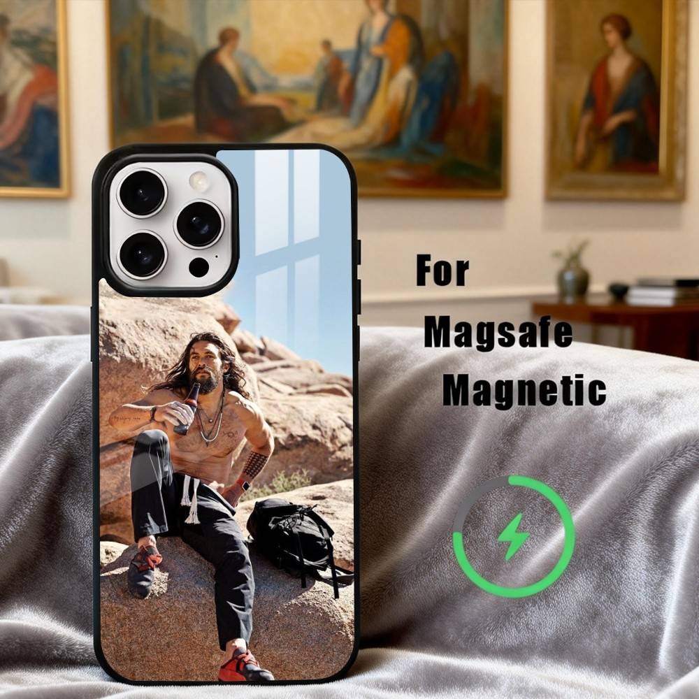 J-Jason Renowned M-Momoa Phone Case For iPhone17,16,15,14,13,12,11 Plus,Pro Max Magnetic For Magsafe Wireless Charging
