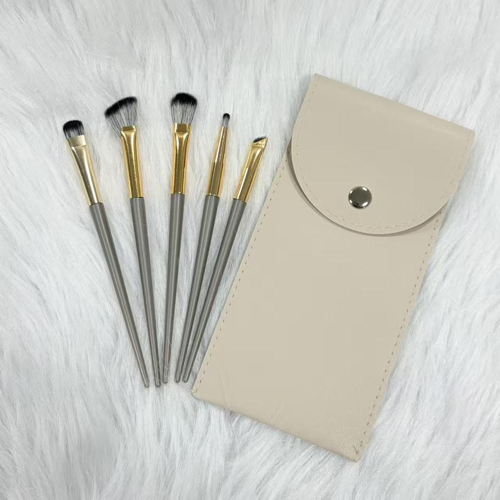 13-Piece Gilded Makeup Brush Set: Soft Hair Eye & Eyeshadow Brushes