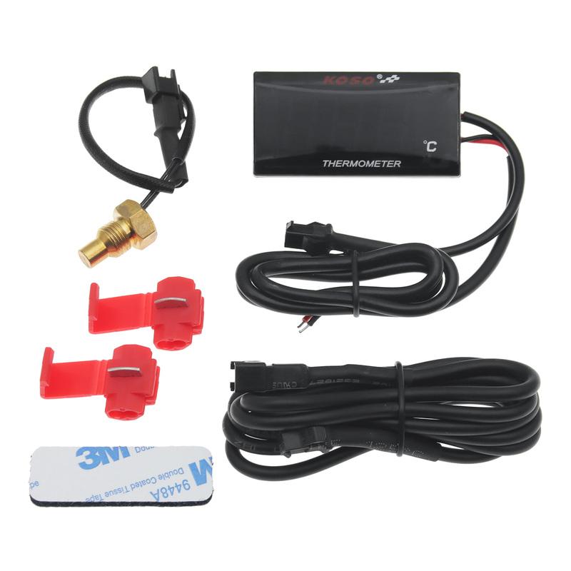 Motorcycle Thermometer for Koso Water Temperature Tank Retrofit Sensor °C for XMAX300 CB400 MT 07 09 Adaptor Joint Pipe 16~22mm