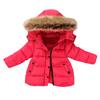 Winter Child Kids Solid Color Hoodie Zipper Coats Keep Warm Jacket Clothes