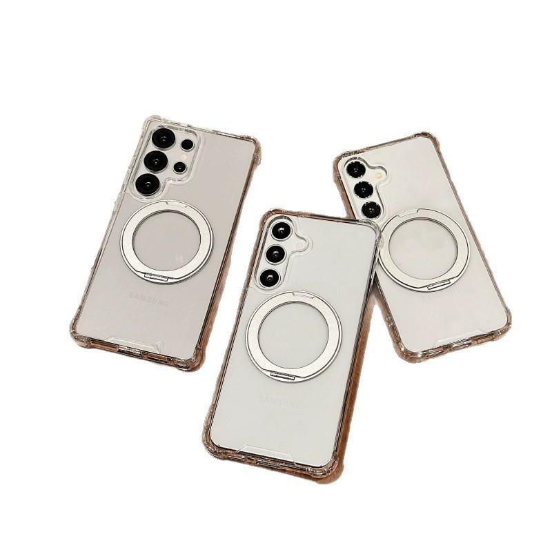 Samsung Galaxy S11Ultra mobile phone case four corners transparent magnetic rotating bracket A11 hard protective case