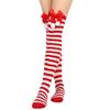 Women's Bowknot Christmas Stocking Pom-pom Socks Over-the-knee Socks