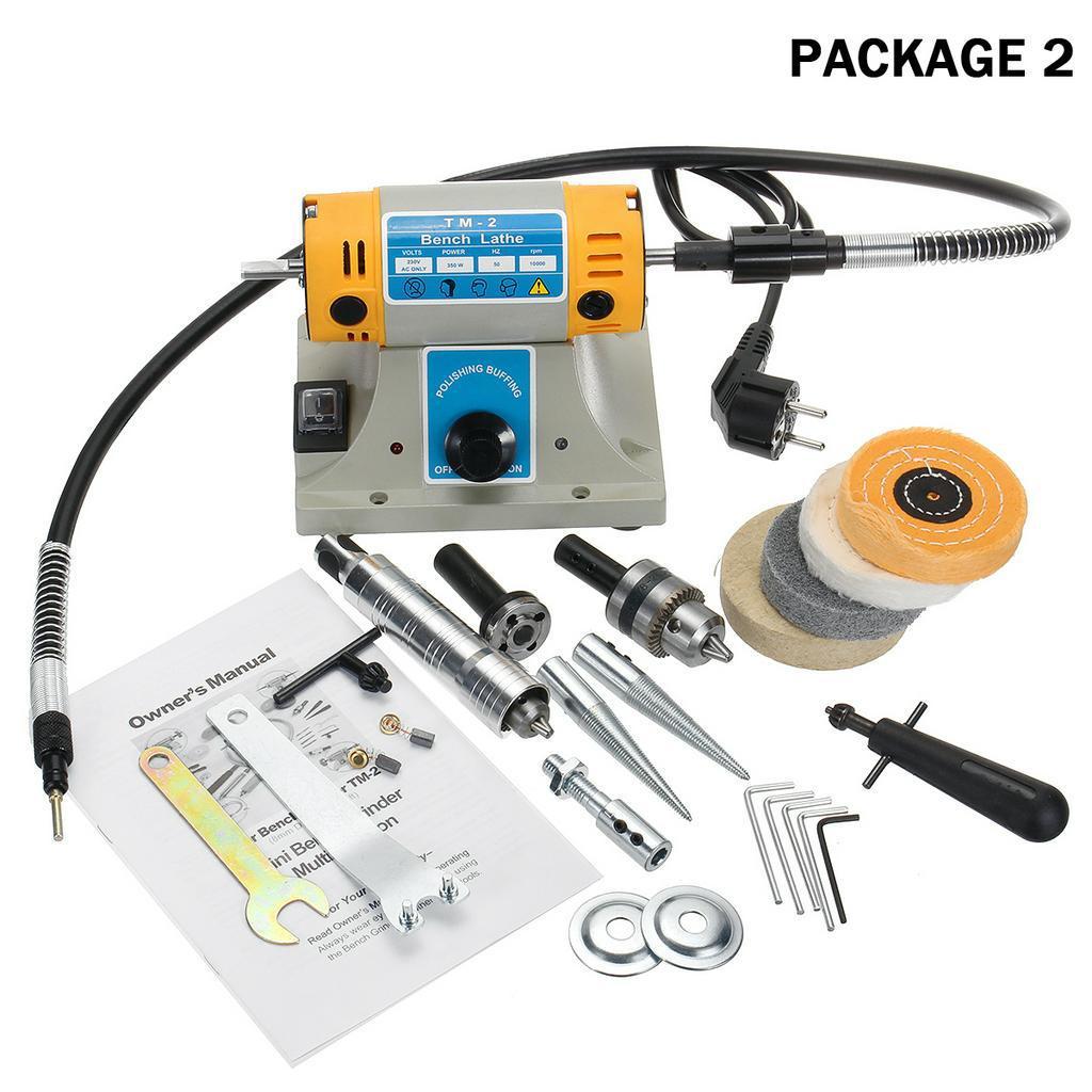 220V Polisher for Bench Grinder Polishing Adjustable Speed Polishing For Woodworking Machine Motor Tool Lathe Grinder Set 350W