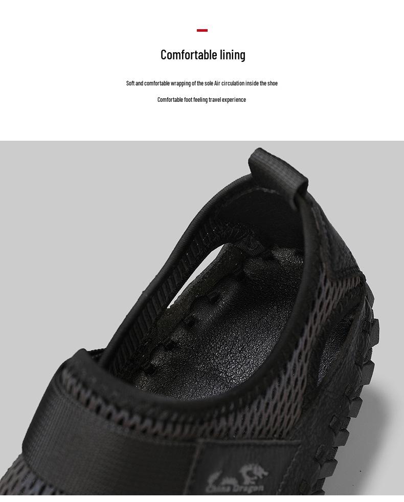 Men's Plus Size Breathable Mesh Closed-Toe Summer Sandals