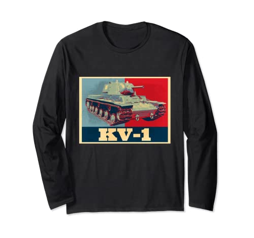 KV-1 Tank Military T-Shirt, WW2 Soviet Army, World War II Tank, Men s Merchandise, Military Clothing, Long Sleeve T-Shirt