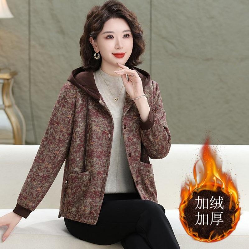 Small Autumn and Winter Coat Fleece Thickened Clothes Winter Jacket Women