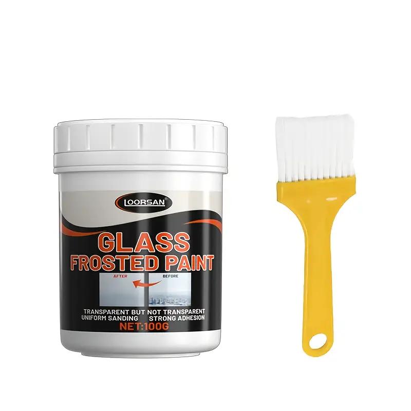 

100g Frosted Glass Window Film - Privacy Window Decor, Non-Adhesive Surface, Easy Brush Application, Semi-Transparent Effect Glass Coating