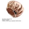 Women Sleeping Cap Satin Hair Bonnet Adjustable Elastic Wrap Sleep Hat Double Layer Hair Care Sleeping Cap for Curly Long Hair