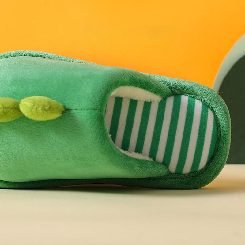 Dětské pantofle Roztomilý kreslený dinosaurus Plyšové pantofle Měkká podrážka Neklouzavá Dětská obuv Domácí obuv