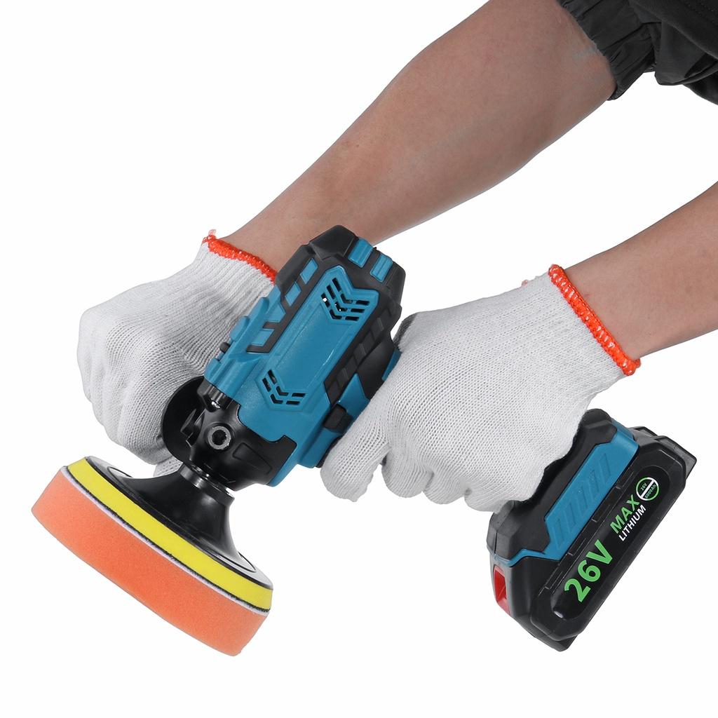 120W Electric Car Polisher Machine Auto Polishing Sander Buffing Sanding Waxing Tool Car Accessories Power Tool Blue