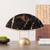New Chinese-style High-end Marble Fan-shaped Home Decor Wine Cabinet Study Song Dynasty Aesthetic Ornaments