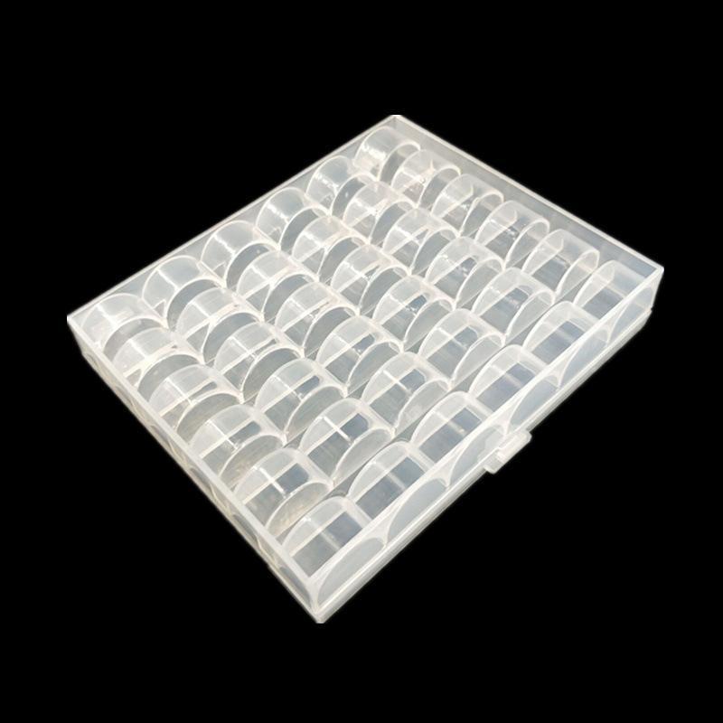 36 Compartment Plastic Bobbin Storage Box Transparent Holder for Assorted Sewing Thread Spools Home Craft Needlework Use