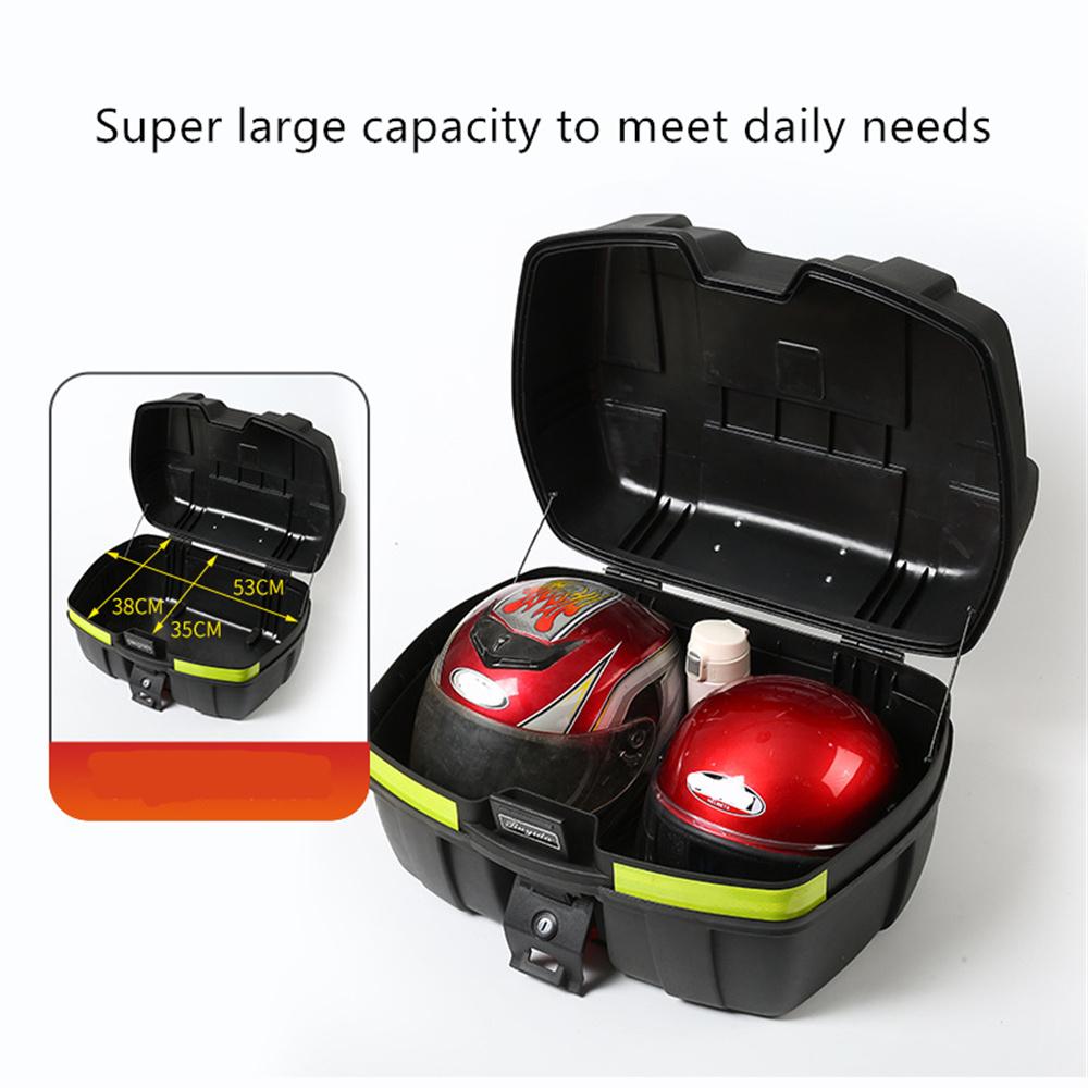 Universal 52L Motorcycle Scooter Rear Box Tail Luggage Storage Large Case 56cm X 43cm X 32cm