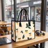 Citrus Print Canvas Tote Bag Casual Daily Large Capacity Shoulder Bag for Shopping Travel Commute
