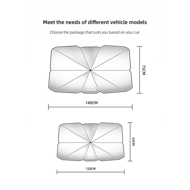 Car Windshield Sun Shade Umbrella Visor UV Protection Shield For Lexus LS LC RZ IS350 ES300 GS350 CT200h GX460 LX570 RX500h NX30