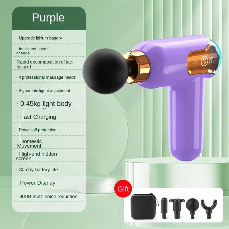 LCD Intelligent Frequency Control Fascia Gun Mini Portable Usb Whole Body Massager Electric Neck Membrane Instrument