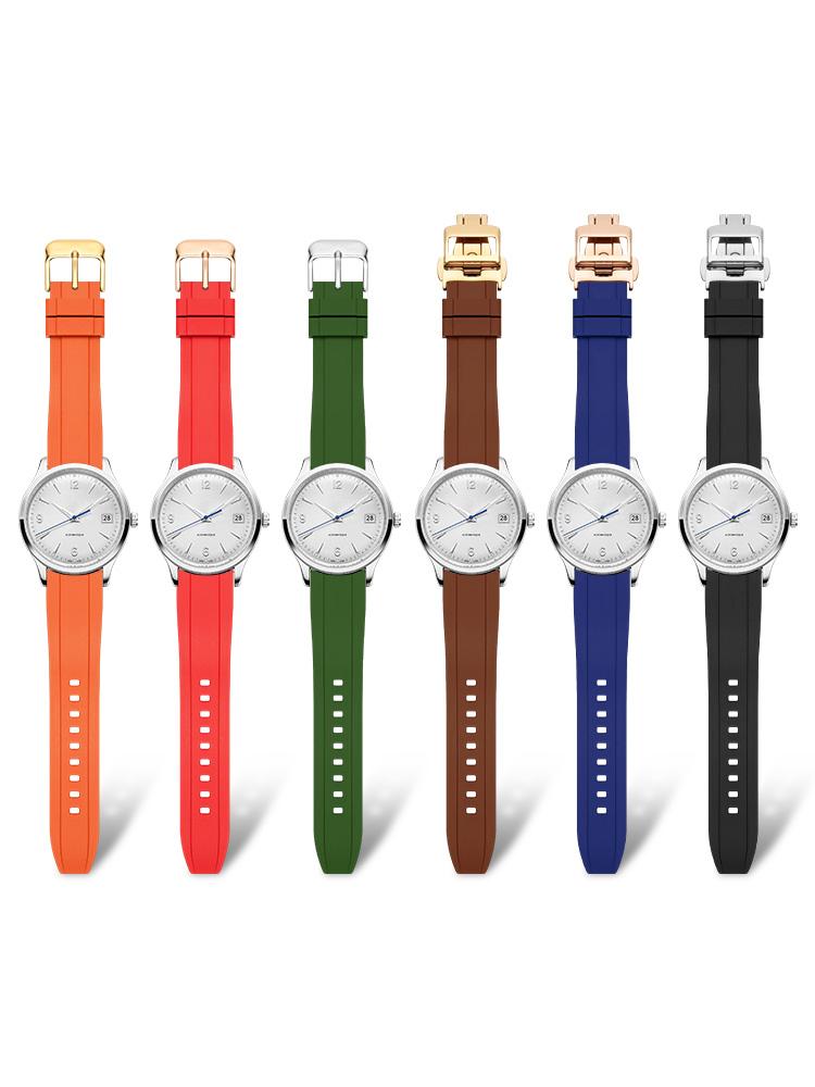 High quality fluororubber strap for Tissot Rado Rolex Tudor Jaeger series watchband quick release silicone watch strap 20mm