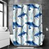 Cartoon Fish in water plants Bathing Curtain  Bathroom Shower Curtain Waterproof With 12 Hooks Home Deco