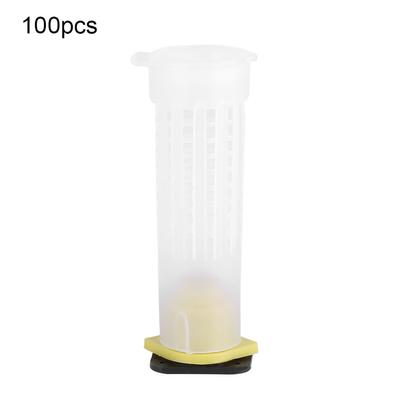 100PCS Beekeeping Rearing Cup Kit Bee Queen Cages Roller Beekeeper Tool Equipment