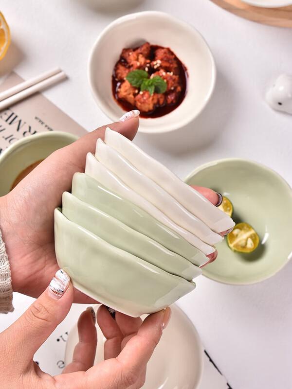 Cream White Ceramic Dipping Bowls