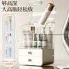 High-End Rotating Makeup Organizer with Mirror All-in-One Desktop Storage for Brushes Lipsticks Eyeshadows