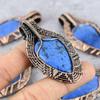 Dumortierite Gemstone Pure Copper Wire Wrap Handmade Jewelry Pendant