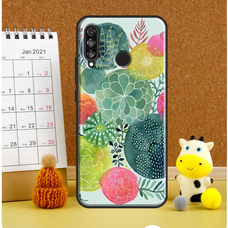 Cactus Succulent For Huawei Nova 12i 12s 7i 8i 11i 11 9 10 SE Y60 Y61 Y70 Y72 Y73 Y90 Y91 P30 P40 Lite Case