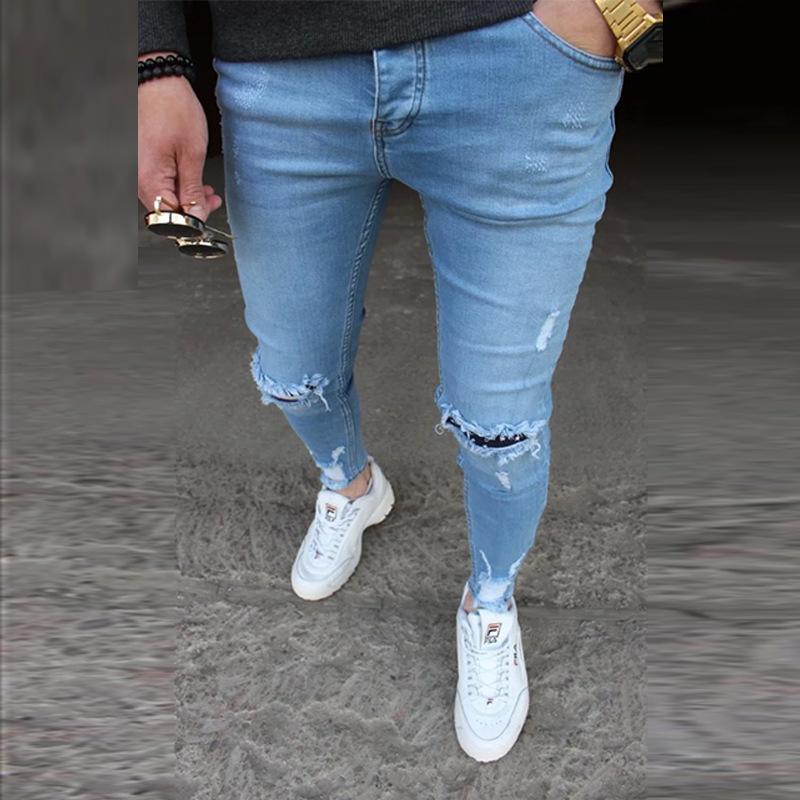 Новые мужские узкие джинсы — фото 5