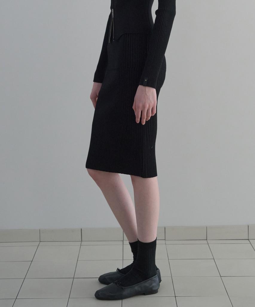 DEETO Ribbed Two-Way Bustier [Black]