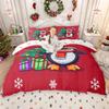 Homewish Cartoon Penguin Duvet Cover Set For Children Boys Girls Happy New Year Bedding Set Christmas Xmas Comforter Cover Set