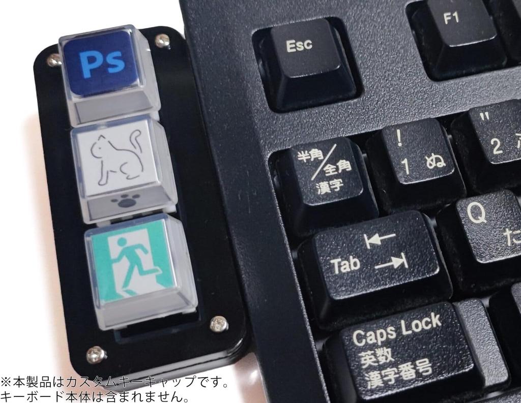 Custom inner keycaps (10-piece set) for TinyKeyboard and Cherry MX. Add icons, illustrations, and text to your keyboard. (10)