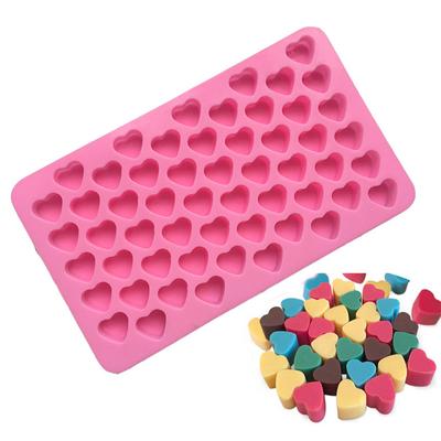 Mini Hjärtform Silikon Iskub Fack Gör själv Choklad Fondant Form 3D Bakverk