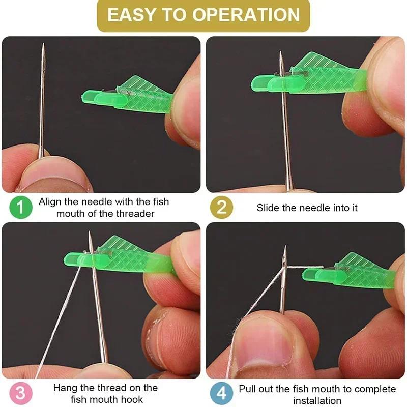 30pcs Sewing Thing Crochet Embroidery Handicrafts Supplies DIY Braid Needle Automatic Threading Machine Hook Clothing Apparel