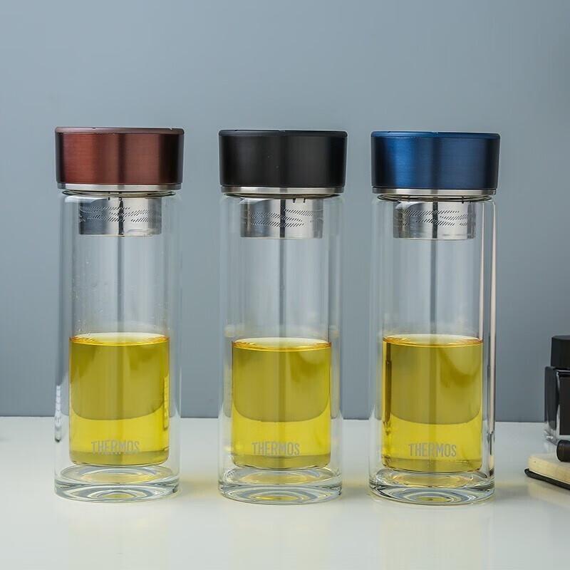 THERMOS TCGD-300 Double-Layer Stainless Steel Tea Infuser Travel Mug