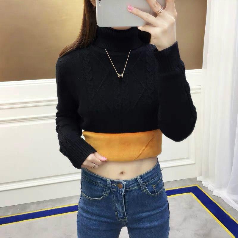 Mote Slank Genser Stor Størrelse Kald Varm Genser Turtleneck Genser Kvinne Høst og Vinter