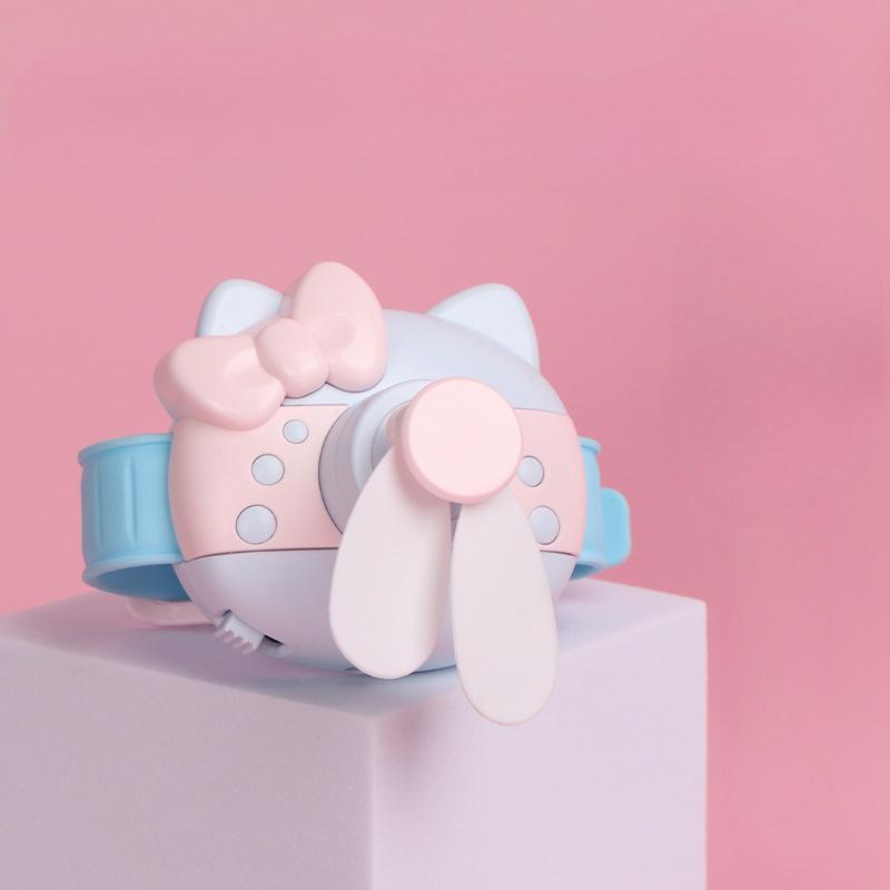 

Милый мини-вентилятор, Дизайн часов для детей, Портативный вентилятор, Мягкий безопасный сильный ветер, USB вентиляция перезаряжаемый, для студентов, для кемпинга синий