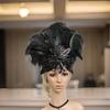 Feather Flapper Headband Masquerade Headpiece Mardi Gras Art Hair Accessories