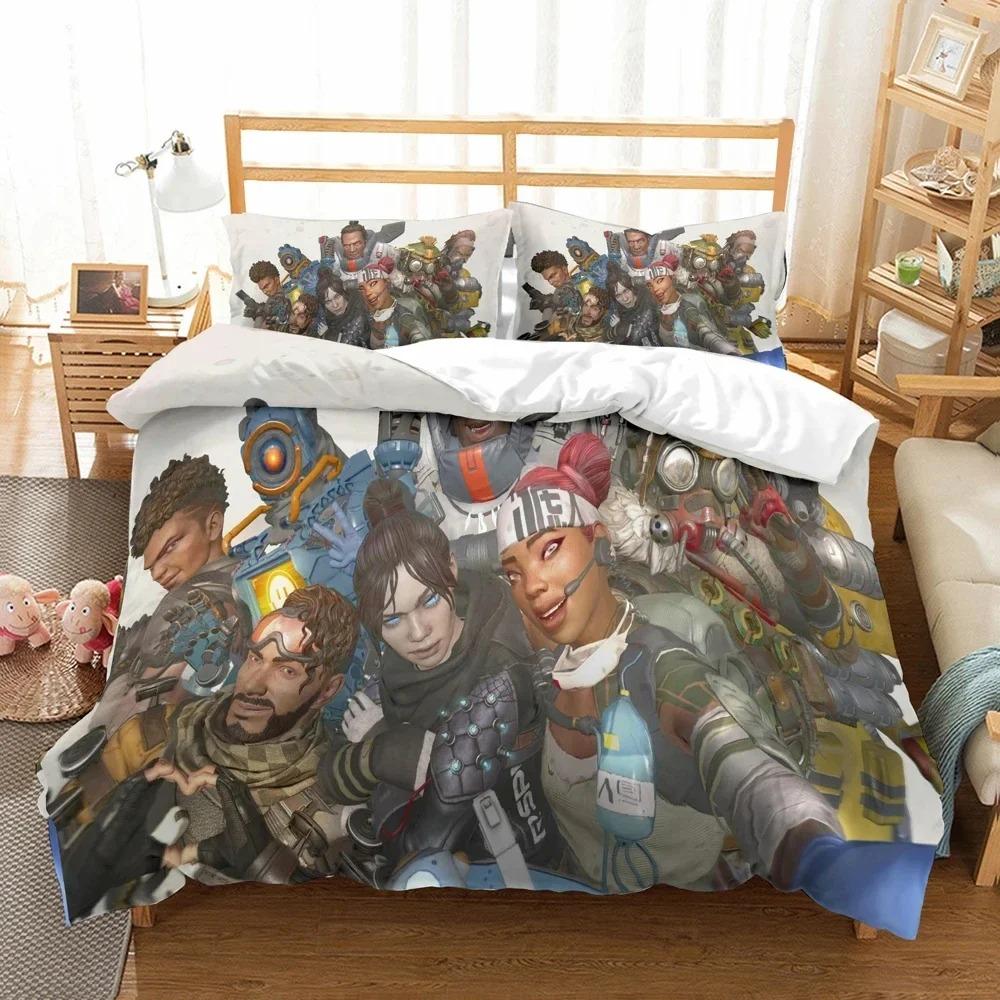 3D Printed Game Duvet Cover APEX Pillowcase Legends Bedding Set Double Twin Full Queen King Adult Kids Bedclothes Quilt Cover