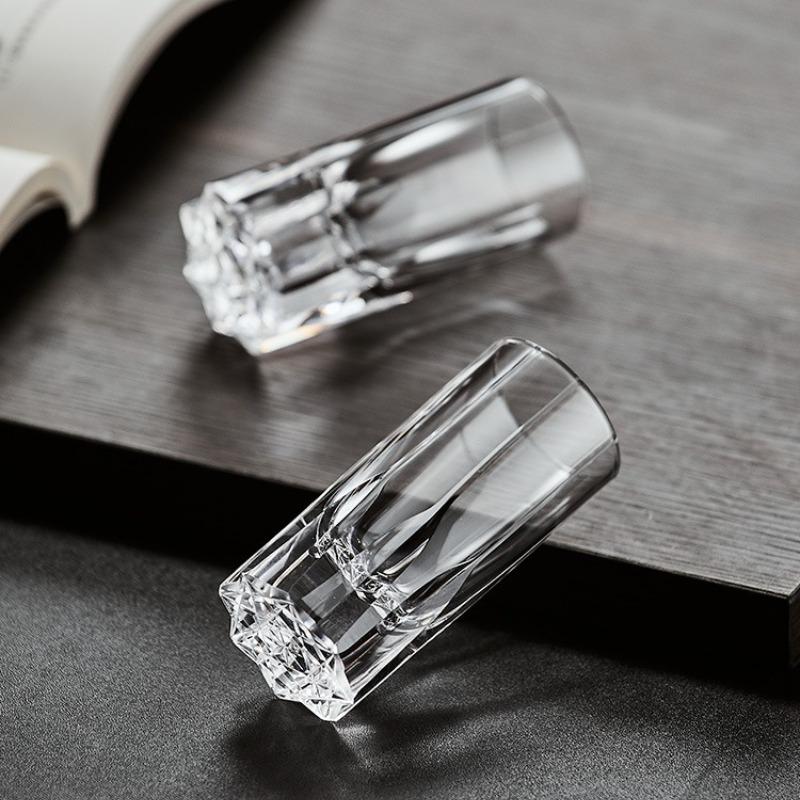 Szklanka do shotów kryształowa 25 ml Szklanki do Whiskey Tequili Domowy Bar, Elegancki Zestaw Prezentowy na Wesela, Imprezy i Degustację Bourbona, Kieliszek do Likierów