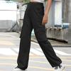 Women's Casual Street Style Multi-pocket Straight High Waist Slim Wide Leg Work Trousers