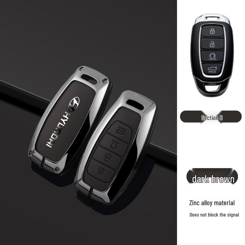 Key Cover Compatible with Beijing Hyundai Ix35, Elantra, Festa, Verna, Ix25, Santa Fe - Premium Men's Bag Case