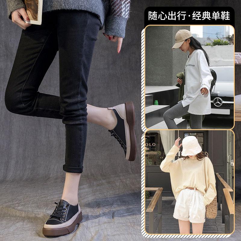 2025 new spring, summer and autumn soft-soled low-top single shoes large size retro flat-bottomed round head first-layer cow women's shoes