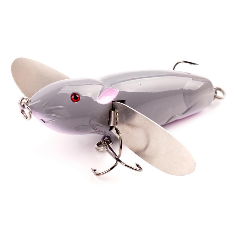 Fishing Bait Artificial Mice Swimbait Crankbait Lure 5X Realistic Fake Creature Bait Fishing Gear Accessory For Freshwater