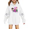 Kids Loose Long Sleeve Sweatshirts Blouse Causal Fashion Solid Color Pullover Hooded Sweatshirts Top With Pocket