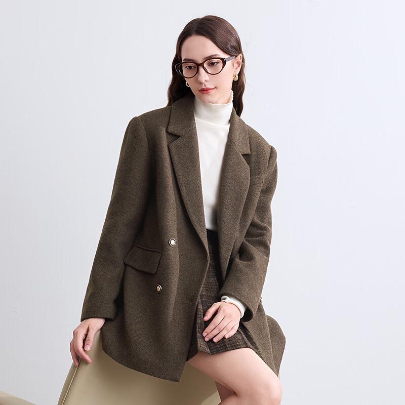 Betu Women's Winter Wool Blend Blazer Coat