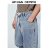 UR Men's Color-block Drawstring Loose Fit Denim Shorts