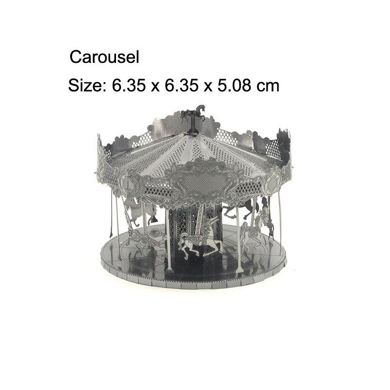 3D Metal Puzzle Architecture Series: Eiffel Tower, Lighthouse, White House, Sleeping Beauty Castle Assembly Model Birthday Gift.