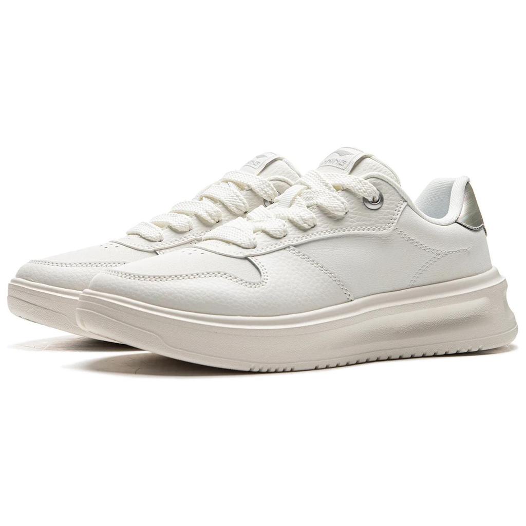 New LiNing Sky Cloud Slip Resistant, Abrasion Resistant, Breathable Low Top Skateboard Shoes Women's White Silver AGCU320-3