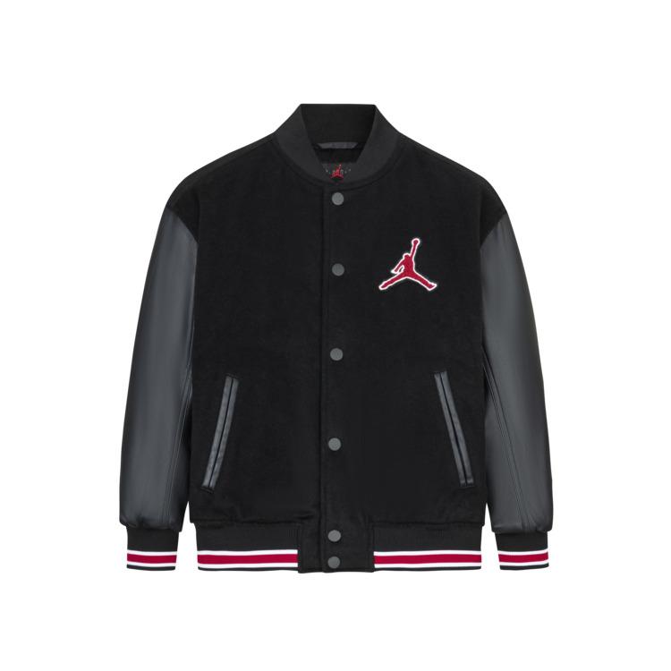 

Детская хлопковая куртка Jordan с бейсбольным воротником, модная, простая, с открытой передней частью, с длинным рукавом, черная JD2442029GS-002 XL